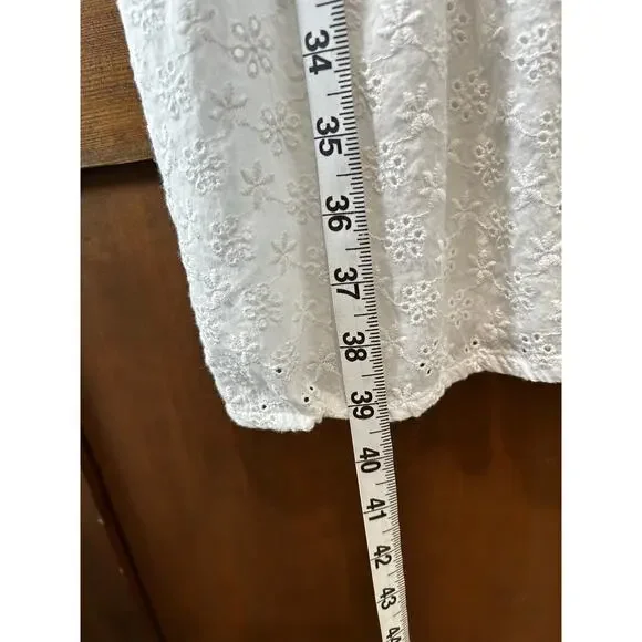 Altar'd State‎ Eyelet Embroidered Halter White Dress Sz Small Women 100% Cotton - Picture 7 of 11